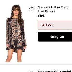 Free People smooth talker tunic SOLD OUT